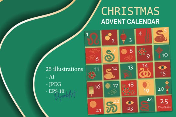 Download CHRISTMAS SNAKE Advent Calendar 2025 - Advent calendar Collection