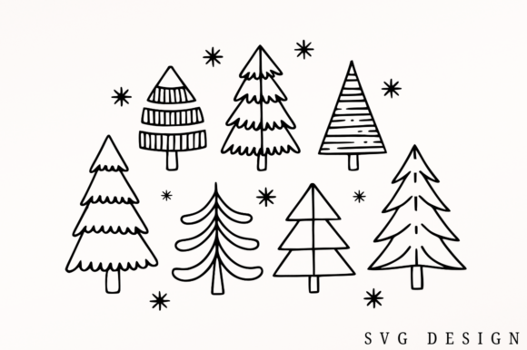 Download Christmas Trees SVG Vector Design - Christmas trees svg Collection