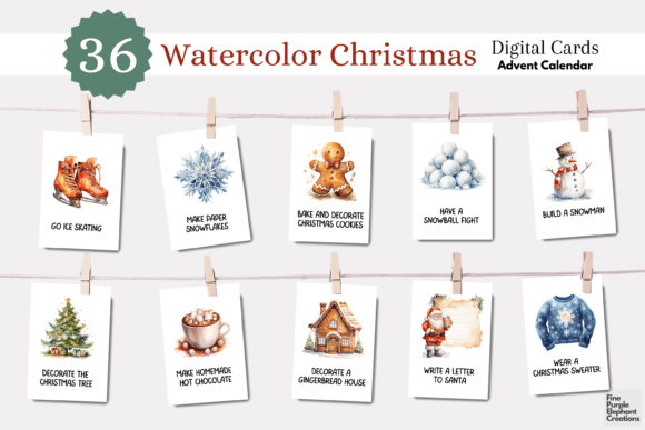 Download Christmas Advent Calendar Activity Cards - Advent calendar Collection